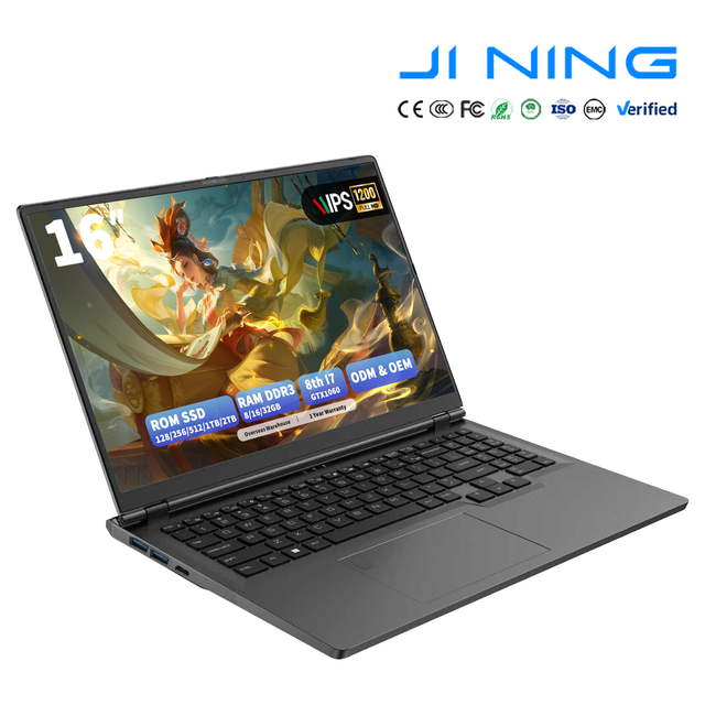 Business Gaming Laptop 16 Inch Intel Core I7 8750H P106 6GB Backlit Keyboard 8GB DDR3 512GB 1TB SSD 6000mAh Notebook Windows 11