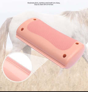 KingHon di buona qualità capelli di cavallo rimuovere spazzola raschietto sudore personalizzato pettine al <span class=keywords><strong>Curry</strong></span> per la toelettatura - Product Image 3