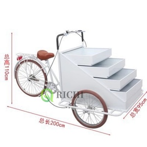 Factory Direct Wholesale Pink Color Beautiful Design Mobile <strong>Food</strong> <strong>Cart</strong> Bicycle <strong>Food</strong> Trailer <strong>Fast</strong> <strong>Food</strong> Snack on Sale - Product Image 6