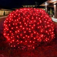 Guirlande lumineuse YN Starlight Flashing Fishing Net Light IP65 à LED blanc chaud dimmable, 1,5 m de long, pour extérieur, maison, Noël