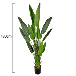 Plante artificielle de 180 cm, oiseau de paradis artificiel, faux bonsaï, verdure, <span class=keywords><strong>bananier</strong></span>, arbre artificiel pour la décoration de la maison et du jardin - Product Image 2