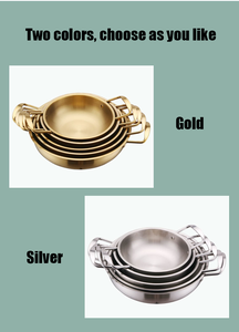 Seadfood <strong>Paella</strong> <strong>Pans</strong> Golden Cooking Non Stick Stainless Steel Double Ear Korean Handle Pot Frying <strong>Pan</strong> - Product Image 5