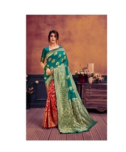 Saris en soie artisanaux pour occasions spéciales, mariages, design moderne, vente en gros, ethniques - Product Image 1