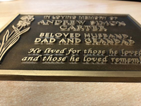 Plaque commémorative personnalisée en bronze moulé pour extérieur, plaque de souvenir en bronze moulé, plaques de marquage de tombes en bronze moulé
