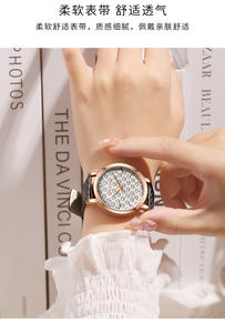 Reloj de Mujer de Alta Gama, Selección Limitada, Estilo Europeo, Correa de Cuero, Movimiento de Cuarzo - Product Image 3