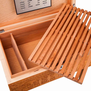 Armoire en bois de cèdre Relief personnalisé Surface de <span class=keywords><strong>parquet</strong></span> Boîte à cigares de luxe - Product Image 4