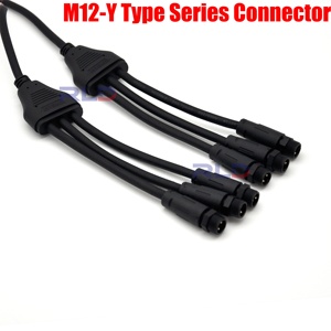 M12 4pin nữ <span class=keywords><strong>4</strong></span>-<span class=keywords><strong>pin</strong></span> nam vít cáp chống thấm nước và FEM 5pin dây để kết nối cáp - Product Image 2