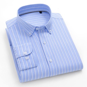 Camicie Casual Estive da <span class=keywords><strong>Uomo</strong></span> 2025 in Twill 100% Cotone, Doppio Petto, Colletto con Bottoni, Eco-Friendly, Senza Stiratura, Anti-Piega, Traspiranti - Product Image 3