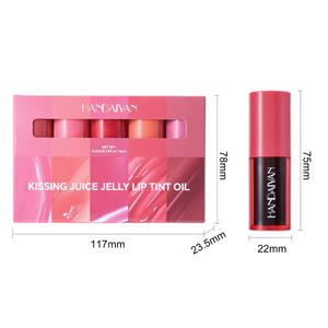 5 Colors Lip Stain <b>Set</b> Lip Tint Jelly Lip Gloss Oil <b>Waterproof</b> Long Lasting Lip Cheek Tint Private Label - Product Image 5