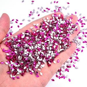 OLeeya Top Sparkle K9 Rhombus Mini Diamonds Flatback Jewel Nail Art Rhinestones Décorations Manucure Breloques Colorées - Product Image 4