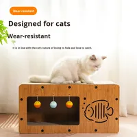 Nouveau grattoir pour chat à double couche, lit intégré, panneau de papier ondulé, panneau de densité, résistant à l'usure, anti-poussière, arbre à chat