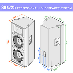 Loa chuyên nghiệp SRX725 Dual 15 inch, thiết bị âm thanh/amply/loa siêu trầm/woofer/bass thụ động, loa kép 15 inch - Product Image 6