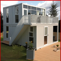 Casa Prefabricada Modular Desmontable de Dos Pisos, Casas Contenedor Prefabricadas de Bajo Costo con Instalación Rápida