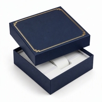 Boîte cadeau de luxe rigide avec couvercle et base en papier d'art pour bijoux, montres, bracelets, colliers, présentation en magasin