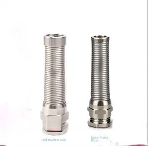 Prensaestopas de alivio de tensión de metal resistente a la torsión en espiral ajustable Junta de cable antiflexión de acero serie PG M con cabeza fija - Product Image 2