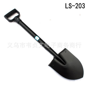 LS-203 พลั่วอเนกประสงค์ด้ามจับรูปตัว D สีดำ ด้ามจับโลหะเกรดอุตสาหกรรมสำหรับการตั้งแคมป์กลางแจ้ง ทำสวน กำจัดหิมะ - Product Image 2