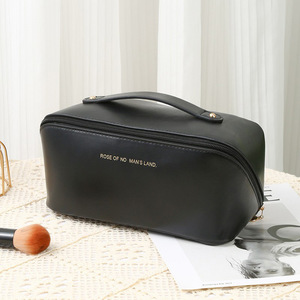Borsa Organizer per Trucchi in Pelle PU Impermeabile da Viaggio e Spiaggia per Cosmetici da Donna - Product Image 2