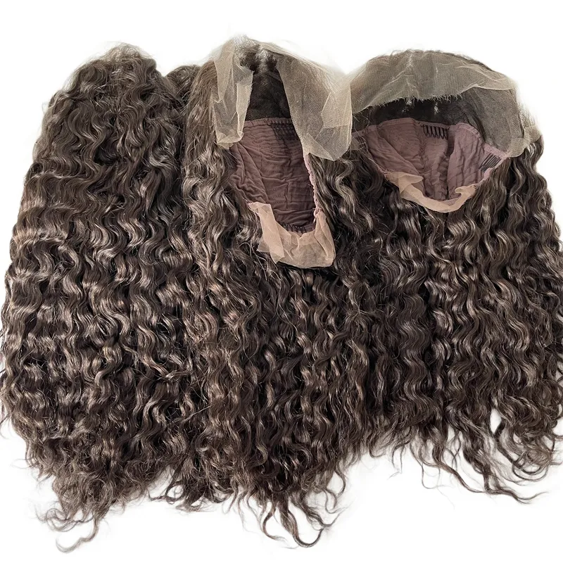 Европейские натуральные человеческие волосы, глубокие волнистые темно-коричневые цвета #2, 180% плотность, 13x6, кружевные фронтальные парики для черной женщины