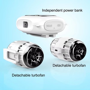 Ventilador Eléctrico Pequeño de Doble Cabezal Turbo, Banco de Energía Multifuncional con Pantalla Digital, Carga Rápida, Entrada USB Tipo-C - Product Image 5