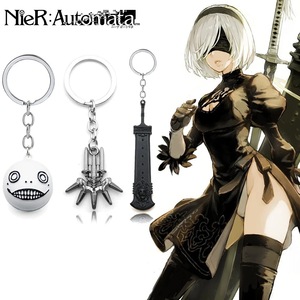 พวงกุญแจอะนิเมะ Nier automata <span class=keywords><strong>2B</strong></span> <span class=keywords><strong>yorha</strong></span> ประเภท No.2 B beastlord ดาบแปลกๆจี้พวงกุญแจรถผู้หญิงผู้ชายเครื่องประดับพวงกุญแจรถ - Product Image 1