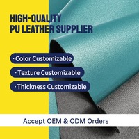 Tissu en cuir PU enduit écologique à grain fin brillant 1,2 mm 54/55'' pour sacs d'équipement de sport, doublure, OEM ODM disponible
