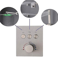 Mitigeur de douche thermostatique à 3 fonctions UPC dissimulé en laiton pour hôtel, chaud/froid, mitigeur avec inverseur