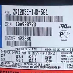 คอมเพรสเซอร์โคปแลนด์สโครล รุ่น ZR12M3E 12V สำหรับเครื่องทำความเย็นและเครื่องปรับอากาศ - Product Image 4