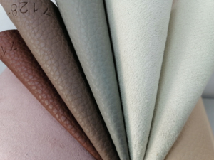 Thân Thiện Với Môi Bắt chước <span class=keywords><strong>S</strong></span>ợi Nhỏ Vải In Mô Hình Giả Da PU Da Nhân Tạo Chất Liệu Cho Sofa Đồ Nội Thất - Product Image 5