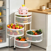 Étagère de rangement rotative à 360 degrés, organisateur multifonctionnel en acier au carbone robuste, type minimaliste pour cuisine