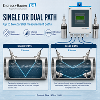 Proline Prosonic Flow I 400 9I4B Insertion Ultrasonic Flow Meter Two Path Bidirectional Heartbeat Flowmet