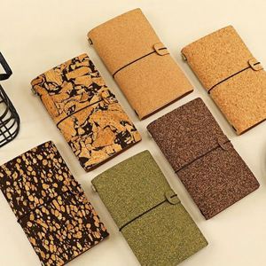 Custom Printing Handmade Leather Pocket Journal <b>Lined</b> Blank Cork Diary Travelers Insert Binding Refillable <b>Notebook</b> 100 Sheets - Product Image 2