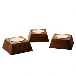 Handmade Durable Wooden Candle Stand Cylinder Eco Friendly Home <b>Decoration</b> for Christmas - Product Image 5