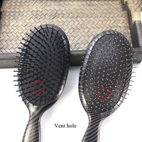 Brosse à coussin d'air démêlante de luxe avec boule en nylon poils antistatique rayé pagaie curling pour hommes femmes style séchage par soufflage