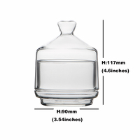 Cloche en verre moderne de qualité alimentaire, résistante à la chaleur, capacité 240 ml avec couvercle, idéale pour la cuisson ou la fumée des aliments lors de mariages