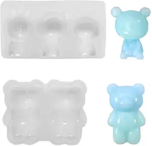 3D Động Vật Nhựa Khuôn Silicone Epoxy Khuôn Đúc Thích Hợp Cho Xà Phòng Thủ Công Nến Ice Cube Kẹo Fudge Bánh Trang Trí
