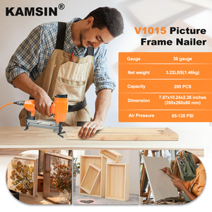 KAMSIN V1015 Pneumatic <strong>Picture</strong> <strong>Frame</strong> <strong>Nailer</strong> Gun - 30 Gauge <strong>V</strong>-<strong>Nailer</strong>, Drives 5/16" to 19/32" (7-15mm) <strong>V</strong>-Nails <strong>for</strong> <strong>Picture</strong> Framing - Product Image 5