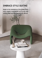 Fauteuil lounge en mousse moulée durable au design moderne pour salon