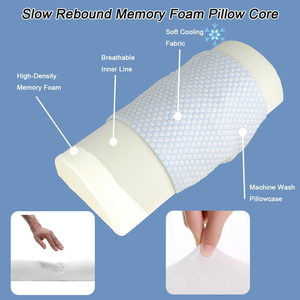 Có thể điều chỉnh chèn bộ nhớ bọt gối gối 4 vị trí hình thức Nửa Mặt Trăng với điều dưỡng tăng cường làm giảm căng thẳng cổ và lưng - Product Image 2