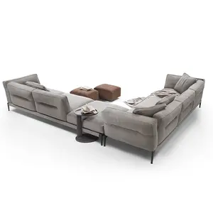 AJJ SH40 divano nordico italia per il tempo libero e soggiorno completo villa model room morden sofa set luxury