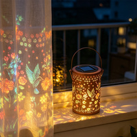 Luces Solares Decorativas para Jardín, Lámpara Metálica Colgante con Diseño Único de Colibrí, para Regalo, Venta al por Menor, Marca Privada