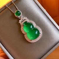Nouveau Pendentif en Caleçon de Cuivre Incrusté de Chalcédoine, Chaîne de Pull Tendance pour Femme, Chaîne à Maillons, Cadeau d'Anniversaire 2x3cm, Vente en Gros
