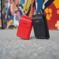 Tas dompet ponsel multifungsi, dompet ponsel perempuan, tas bahu ritsleting, tas ponsel selempang multi-fungsi