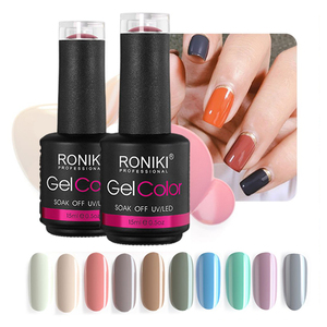 RONIKI Date 1000 Couleurs Sans Hema Vegan <span class=keywords><strong>Vernis</strong></span> À Ongles Couleur 15ml Inodore <span class=keywords><strong>Semi</strong></span> <span class=keywords><strong>Permanent</strong></span> Solide <span class=keywords><strong>Vernis</strong></span> À Ongles - Product Image 1