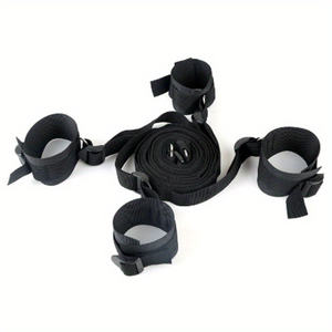 Bdsm Bondage Set Volwassen Seksspel Handboeien Enkelbeperkingen Seksspeeltje Paar Slavenseksproducten Erotisch Bedbandsysteem Sm Manchetten - Product Image 5