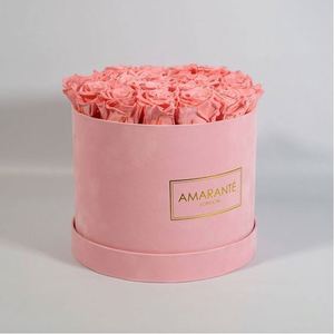 BaiWo Custom logo heart shape with plastic inside high quality low price cone top rose bear gift flower box