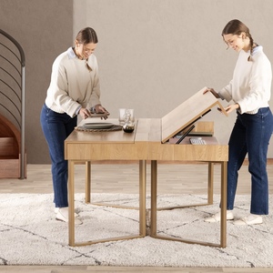 La scrivania modulare dello spazio nascosto a casa è dotata di due aree di lavoro ergonomiche integrate - Product Image 3