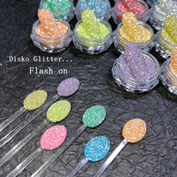 Poudre de paillettes diamantées réfléchissantes SH, portable et idéale pour les voyages, en vrac, résistante aux solvants, à effet chromatique, pour ongles