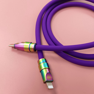 Cable USB-C a Silicona Maobos Modelo 41 con Blindaje Trenzado, Carga Rápida de 5A, Certificado MFi para <span class=keywords><strong>iPhone</strong></span> 11/12/13/14 - Product Image 3