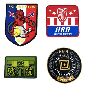 Low MOQ Wholesale 3D Brand Designer Rubber Label Custom Logo Silicone PVC Patches For Clothing