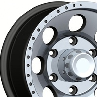 Jantes en aluminium argentées de 15 pouces, ET 0/-5, tuning automobile, PCD 160, face usinée, 6 trous, pour jantes de camion